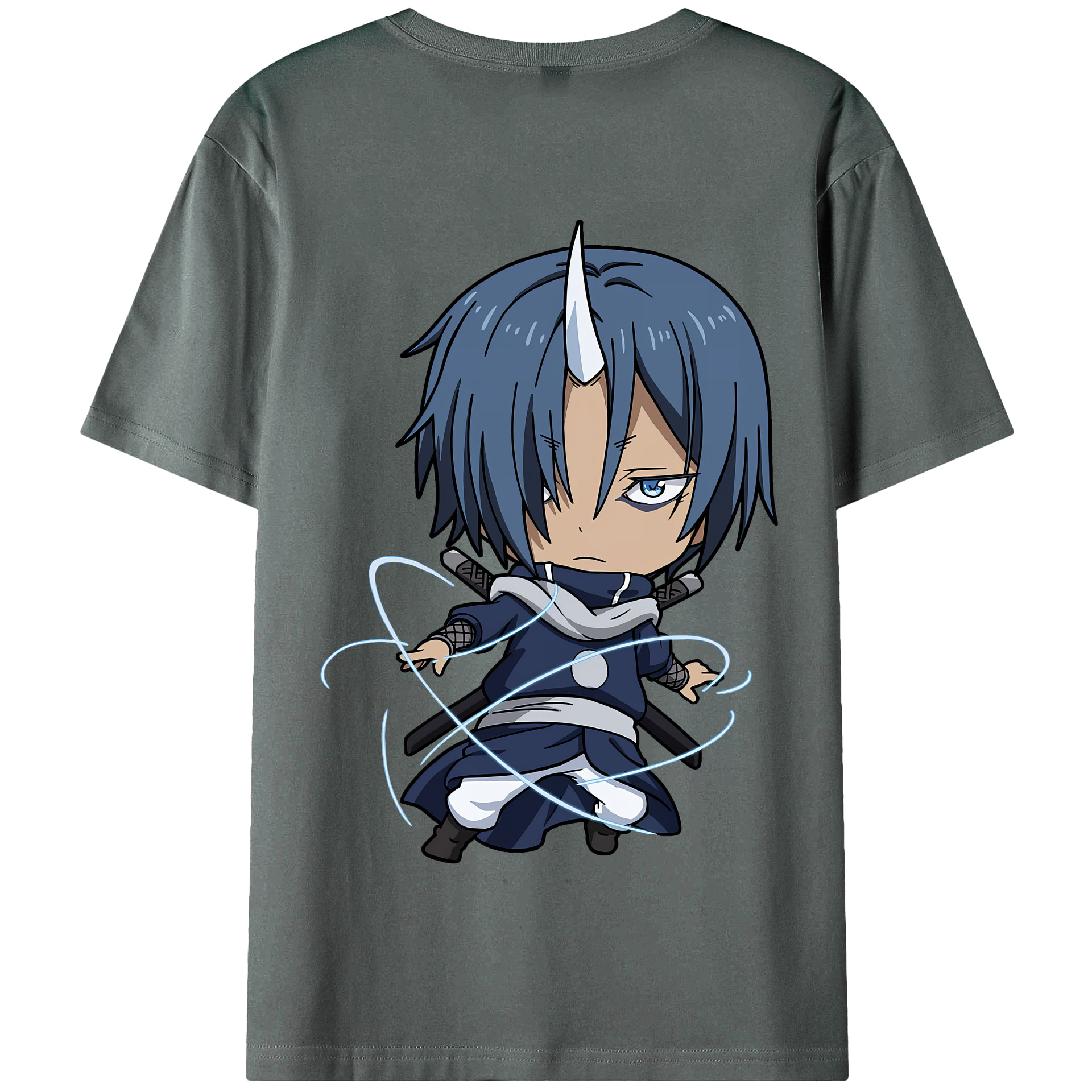 （画像用） 転スラ Regarding Reincarnated to Slime 綿100％半袖Tシャツ（背面プリント）